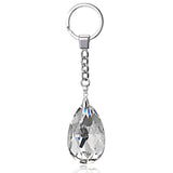 Rinhoo Shining Transparent Crystal Water Drop/Round Key Chain High Quality Fashion Jewelry Accessories Gift For Women