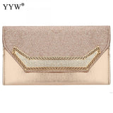 Gold Envelope Bag Clutch Evening Party Luxury Purse Feashion Chain Crossbody Bags For Women 2019 Sac Main Femme Wedding Handbag