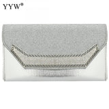 Gold Envelope Bag Clutch Evening Party Luxury Purse Feashion Chain Crossbody Bags For Women 2019 Sac Main Femme Wedding Handbag