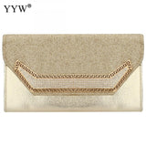 Gold Envelope Bag Clutch Evening Party Luxury Purse Feashion Chain Crossbody Bags For Women 2019 Sac Main Femme Wedding Handbag