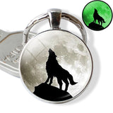 Glow In The Dark Wolf Key Chain Key Rings Holder Luminous Wolf Head Keychain Men Jewelry Gift