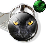 Glow In The Dark Wolf Key Chain Key Rings Holder Luminous Wolf Head Keychain Men Jewelry Gift