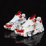 ERNESTNM 2019 NEW Women Chunky Sneakers Platform Autumn Shoes Sequined Casual Bling Female Red Dames Dad Shoe Zapatillas Mujer
