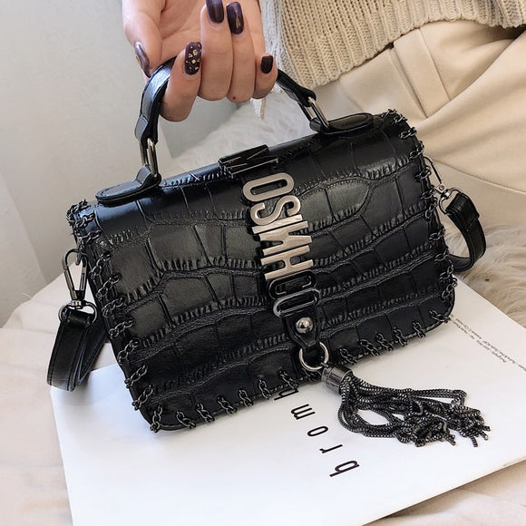 Louis Brand Tassel Fashion Women Bag Leather Handbags Shoulder Bag Small Flap Crossbody Bags for Women 2019 Messenger Bags Purse