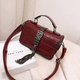 Louis Brand Tassel Fashion Women Bag Leather Handbags Shoulder Bag Small Flap Crossbody Bags for Women 2019 Messenger Bags Purse