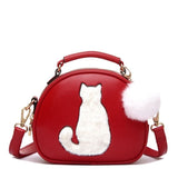 Cute Fox Rabbit Cat Bear Face Women Bag Baby Girl Mini Shoulder Bag For Women Cross Body Bags Lady PU Leather Handbags L4-3256