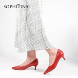 SOPHITINA Sexy High Heels Pumps High Quality Kid Suede Pointed Toe Comfortable Shoes Wedding Fashion Hot Sale Women's Pumps W21